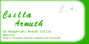 csilla armuth business card